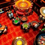 Gambling excitement at https://f8beta2.me/ showcases players engaging at various casino games with vibrant visuals.