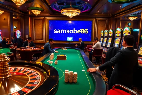 Experience the thrill of gambling at samsonbet86 with exciting casino tables and slot machines.