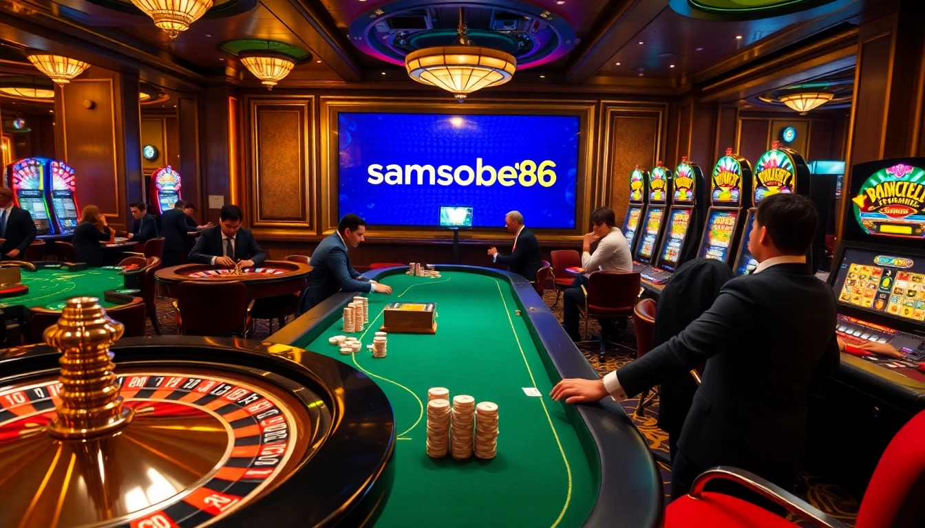 Experience the thrill of gambling at samsonbet86 with exciting casino tables and slot machines.