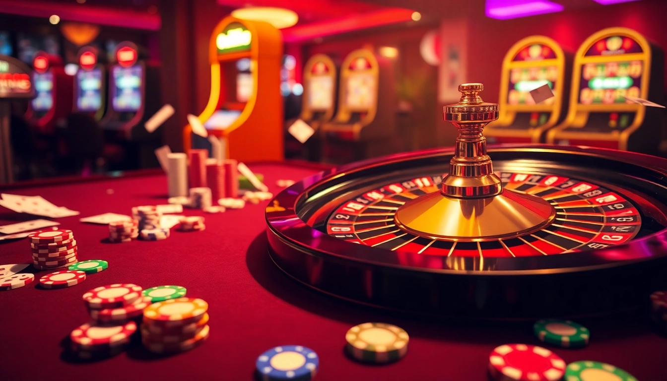 Experience the thrill of gori77 with vibrant casino action at the roulette table, celebrating big wins!