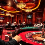 Engaged gamers enjoying a thrilling casino experience with 8XBET's online betting interface, showcasing poker and roulette.