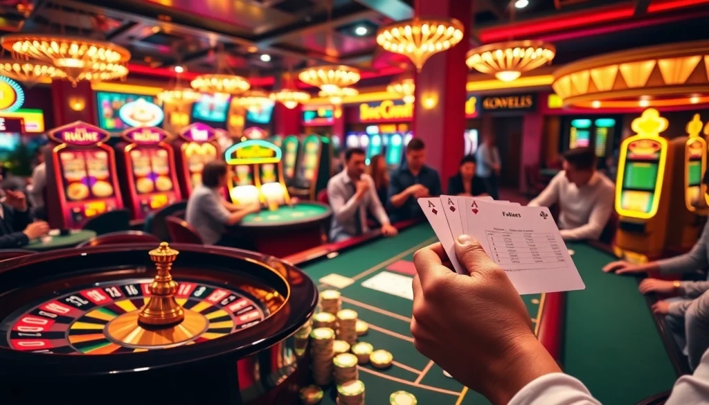 Experience the excitement of TOBET 88 with players engaging passionately in a thrilling casino atmosphere.