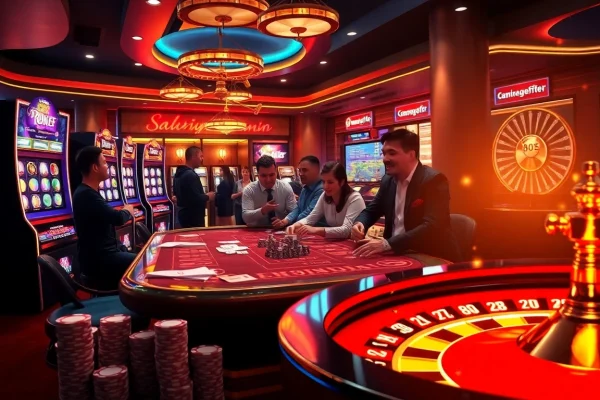 Experience high-stakes excitement at samsonbet86, where vibrant casino tables and winning moments await.