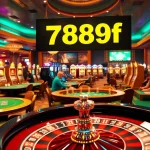 Players enjoy exciting games at a casino featuring 789f slot machines and colorful casino tables.