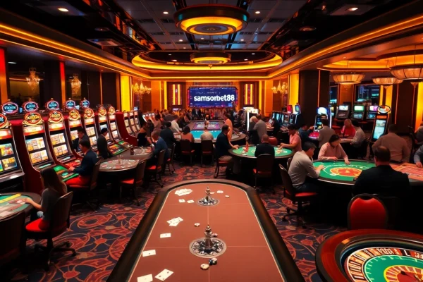 Experience the excitement of a casino night with samsonbet86 as players engage in thrilling games.