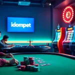 Exciting online poker scene at i1dompet, showcasing vibrant casino gameplay.