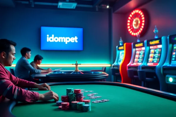 Exciting online poker scene at i1dompet, showcasing vibrant casino gameplay.