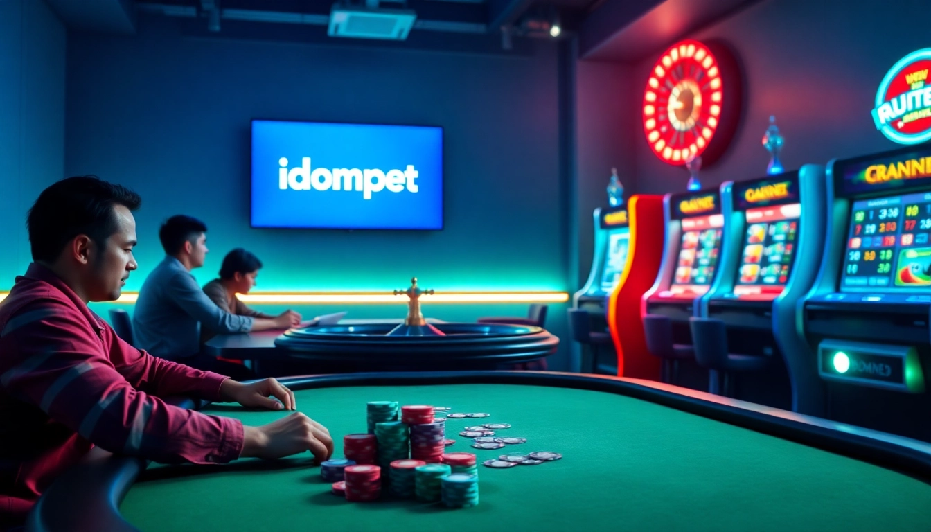 Exciting online poker scene at i1dompet, showcasing vibrant casino gameplay.