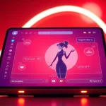 Engaging AI sexchat interaction showcasing vibrant interface and digital character.