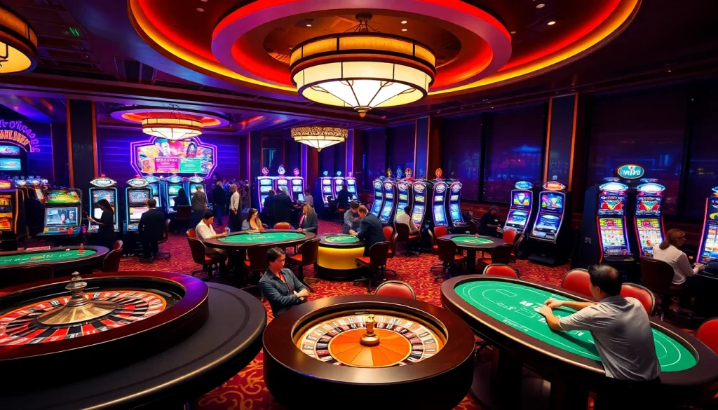 Experience the thrill of gaming at bj88win.live where players engage with vibrant poker and roulette tables.